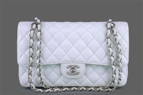 chanel white leather purse|white chanel purse sale.